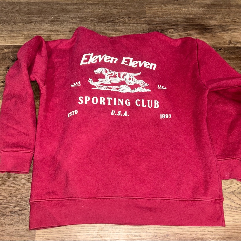 REVOLVE Burgundy Graphic Hoodie xs oversized - Picture 3 of 5